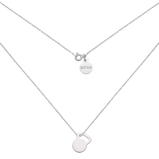 srebrne naszyjniki Srebrny naszyjnik kettlebell