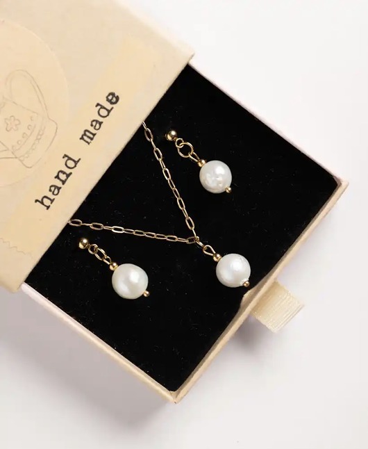 komplet biżuterii Komplet z pereł naturalnych