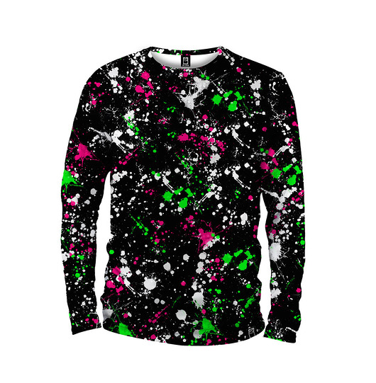 bluzy męskie Koszulka Longsleeve Męska DR.CROW Paint Drop