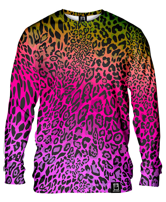 bluzy męskie Bluza Bez Kaptura DR.CROW Multicolor Leopard