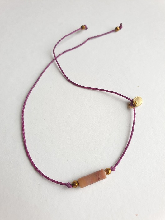 bransoletki na sznurku Bransoletka BOHO sznurkowa bordowa, rodonit, hematyt