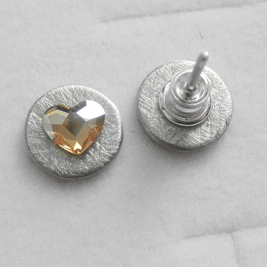 Kolczyki Swarovski SERDUSZKO  Katarzyna Kaminska ART