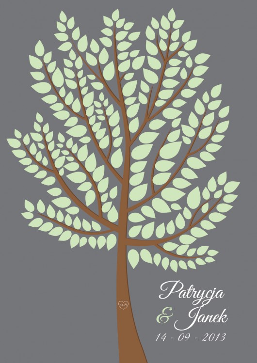 Drzewo Wpisów  -Plakat artystyczny - A2(42x59cm) Pankmat