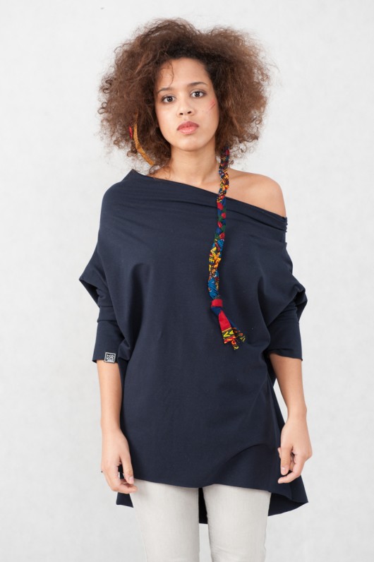 Bluzka oversize granatowa kokowor