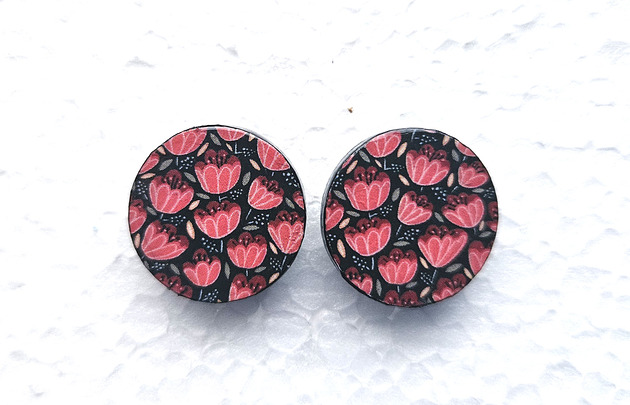 kolczyki drewniane Wkrętki Alter ego