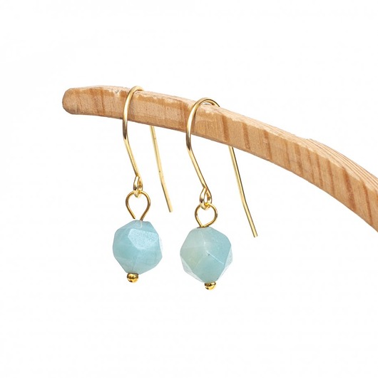 kolczyki pozłacane Kolczyki AZURE z kamieniami naturalnymi w złotym kolorze.