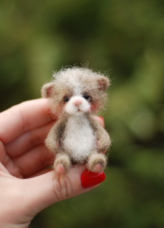 misie i maskotki Miś Miniaturka- Popielaty