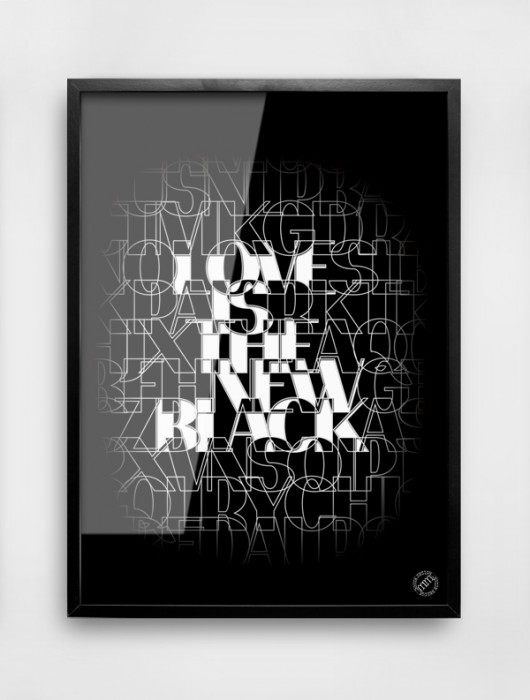 Love Is The New Black // 50x70cm MM House Design