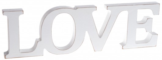 Napis Love white MIA home