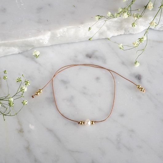 Bransoletka na szczęście z perłą LoveYourself MEIKA PEARLS