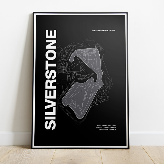 Plakat Tory wyścigowe - Silverstone Peszkowski Graphic