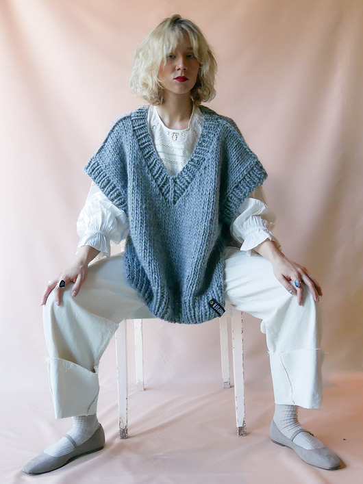 kamizelki damskie 100% Merino sweter kamizelka na drutach