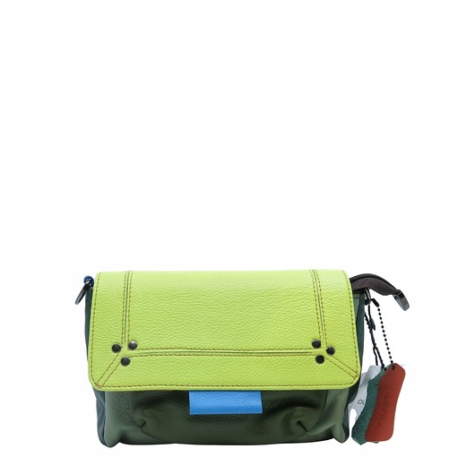 torby na ramię Torebka skórzana, miękka, na ramię długi pasek oryginalna zero waste OLIVKA