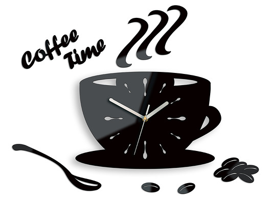 Zegar kuchenny Coffe Time Black ModernClock