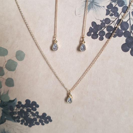 komplet biżuterii Kropelki  Wody