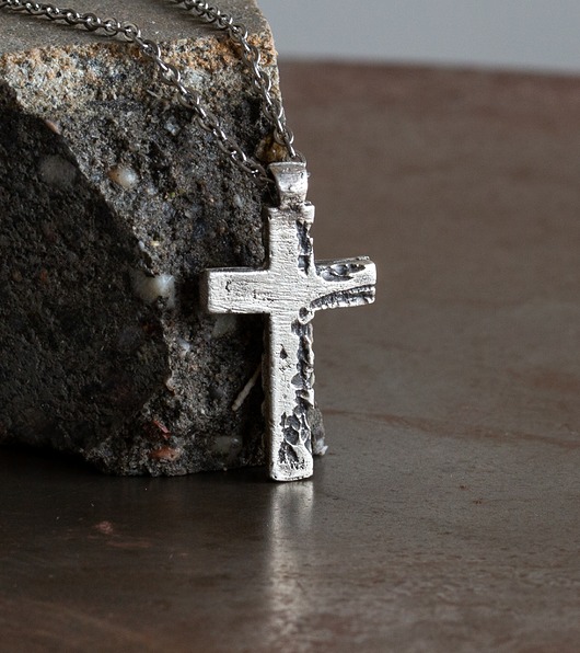biżuteria męska Srebrny krzyż męski 925