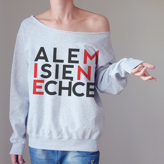 Ale mi się nie chce Szara gruba Z ONE MUG A DAY