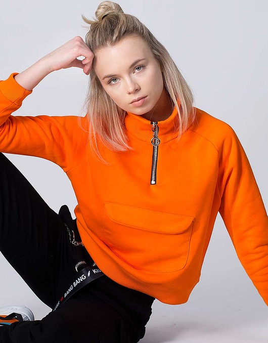 Pomarańczowa bluza Orange zip ŁAP NAS