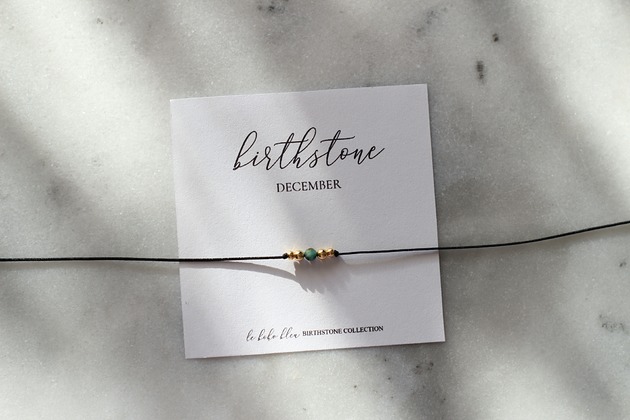 bransoletki na sznurku GRUDZIEŃ - DECEMBER Birthstone Bracelet