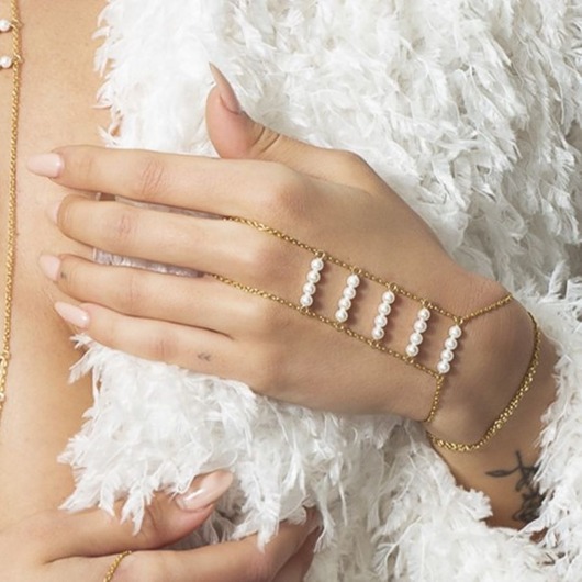 bransoletki złote Bransoletka z pierścionkiem Timeless Pearls 2w1