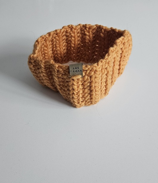 opaski do włosów Mandarynkowa Opaska wełniana