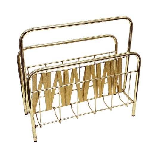 gazetniki Gazetnik stojak na gazety vintage, Niemcy lata 70., styl Hollywood Regency