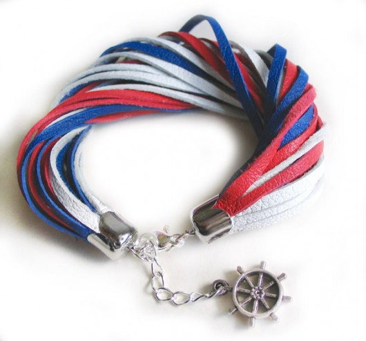 Skórzana bransoletka marine Mikashka