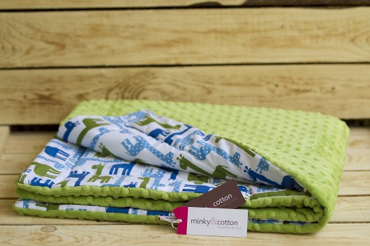 Mięciutki kocyk - żyrafki Minky and Cotton