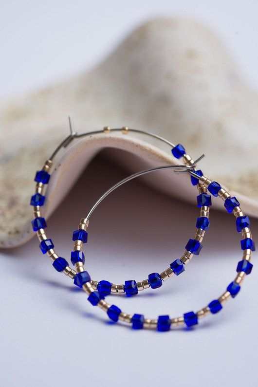 kolczyki - inne Kolczyki koła z koralików