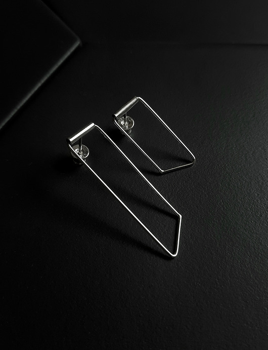 kolczyki srebrne Kolczyki srebrne  Ruchome Asymetryczne Skosy