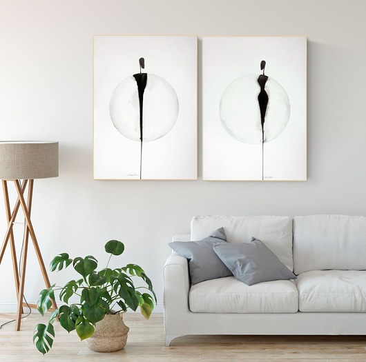 zestaw 2 grafik  50 x 70 cm - zamówienie Krystyna Siwek Art