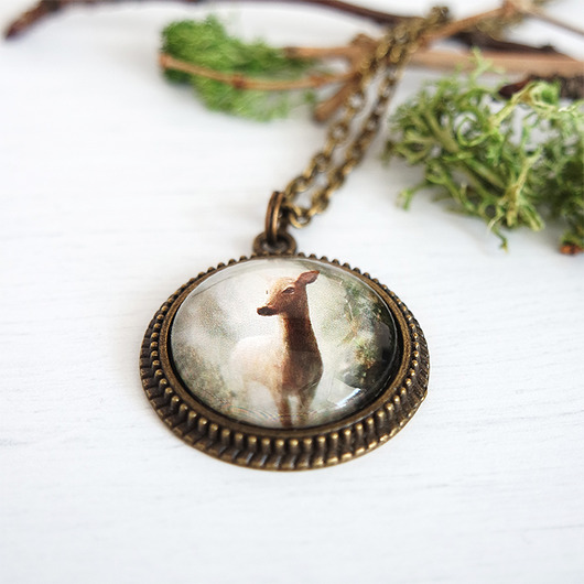 wisiory Medalion, naszyjnik - Sarna