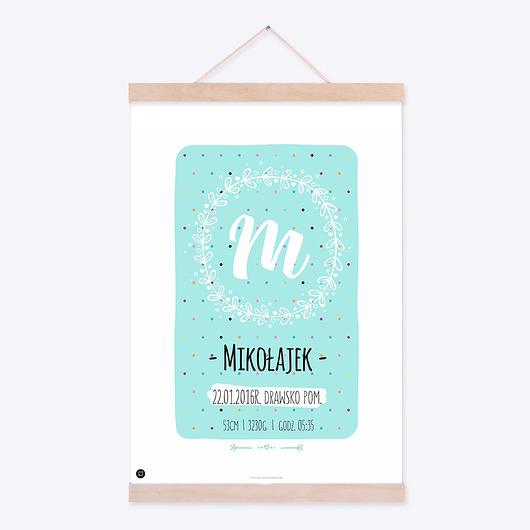 PLAKAT Spersonalizowana metryczka A4 XXXinterjoprint