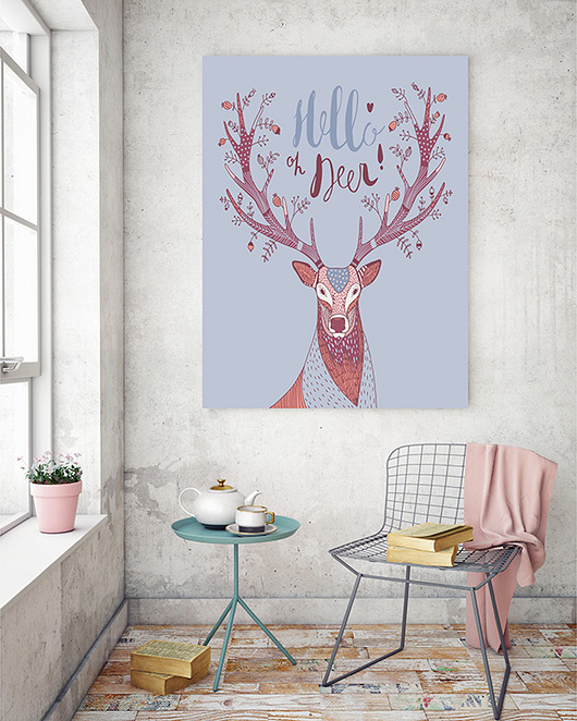 plakat. jeleń (format A1) Love Life and Forest