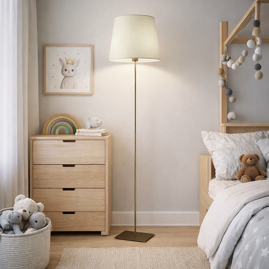 lampy do pokoju dziecka Nowoczesna lampa podłogowa do pokoju dziecka z abażurem PALERMO KIDS