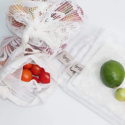 torby na zakupy Worki zero waste zestaw 4 sztuki 100% recykling