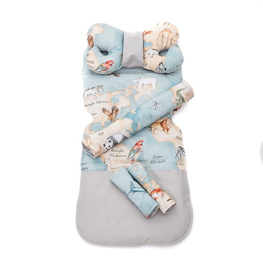 akcesoria dziecięce - różne ZESTAW DO SPACERÓWKI "Mapa zwierząt"