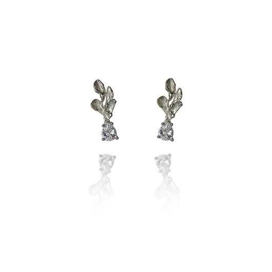 Srebrne kolczyki z gałązek - Jagoda KOS jewellery