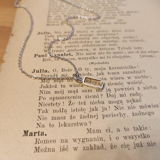 srebrne naszyjniki Naszyjnik "akcyja" Hamlet