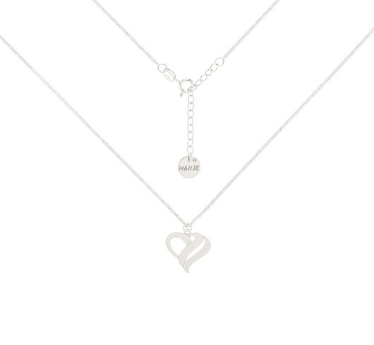 chokery Srebrny choker pancerka z sercem
