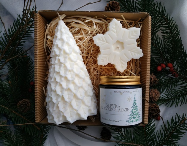 świeczniki i świece Zestaw prezentowy Boże Narodzenie