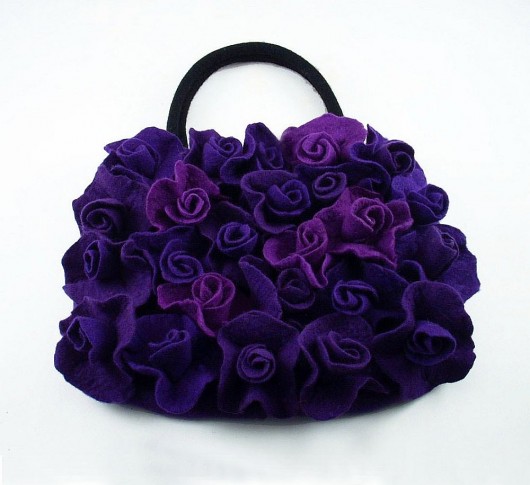 Roses: Jedwabnofilcowa Torebka filcant