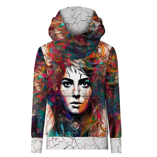 bluza z kapturem damska Bluza hydrofobowa UNISEX - ABSTRACT GIRL