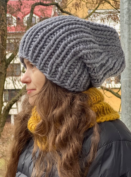 czapki damskie Zimowa czapka z wełny peruwiańskiej i alpaki Lumi szara