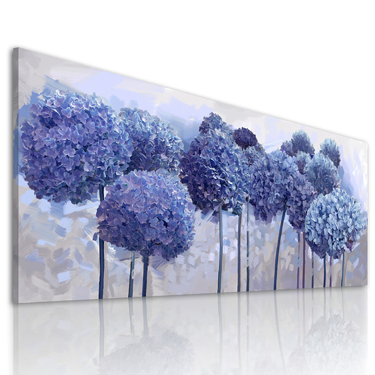 Obraz na płótnie KWIATY HORTENSJE- 150x60cm 0360 NOWdeco