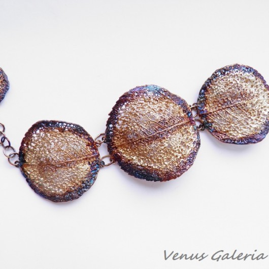 Bransoletka srebrna - Liść L1 - II VENUS GALERIA