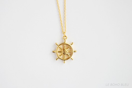 złote naszyjniki 16k Gold Plated Steering Wheel Necklace
