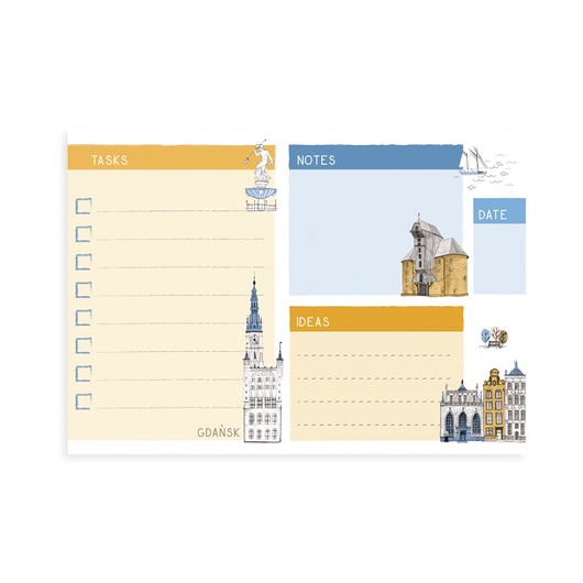 Planner Tygodniowy SPACEREM PO GDAŃSKU LOVE POLAND DESIGN