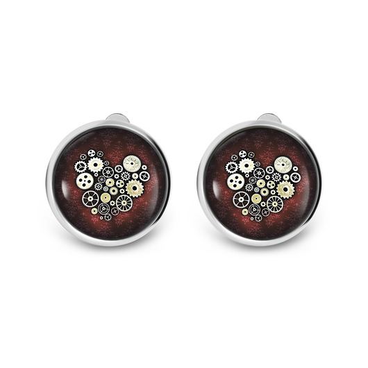 klipsy Klipsy - Serce steampunk