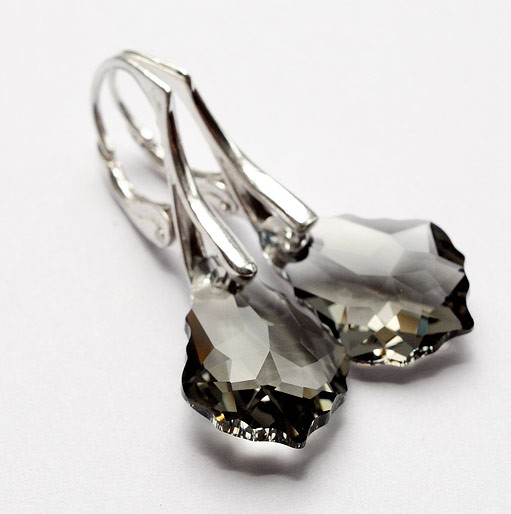 Svarowski black &quot;łezka&quot; mellody